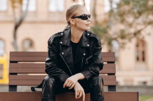 leather biker jacket womens australia