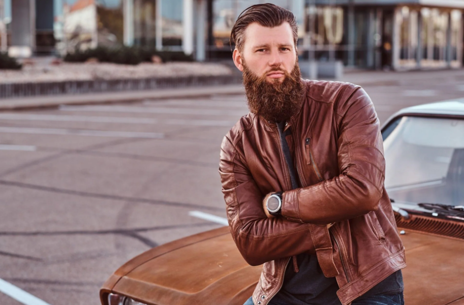 brown leather jacket mens