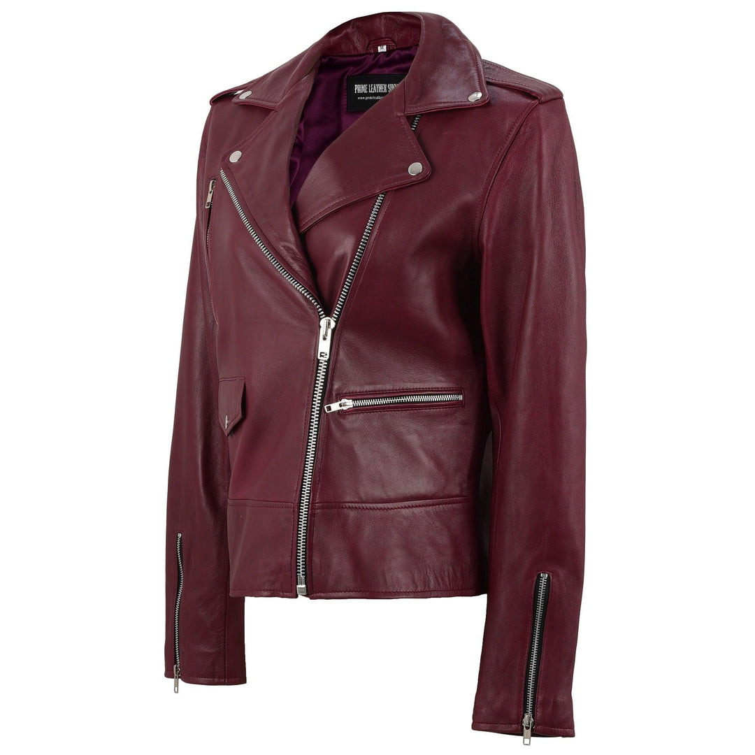Adele Biker Leather Jacket | Leather Jackets AU Primeleathershop