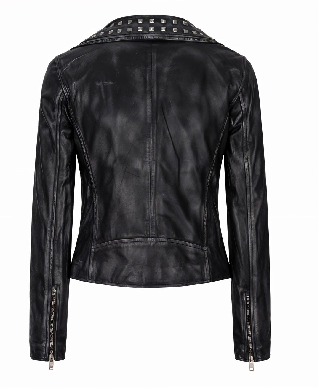 Angie Black Biker Leather Jacket | Leather Jackets AU Primeleathershop
