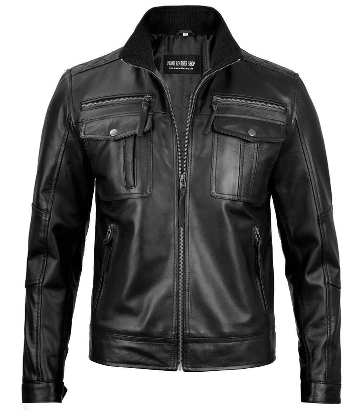 Apex Velocity Café Racer Leather Jacket | Leather Jackets AU Primeleathershop