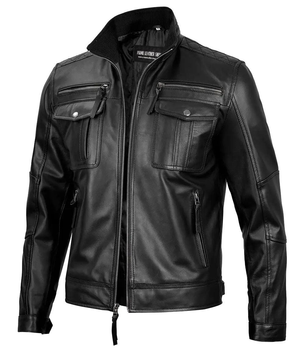 Apex Velocity Café Racer Leather Jacket | Leather Jackets AU Primeleathershop