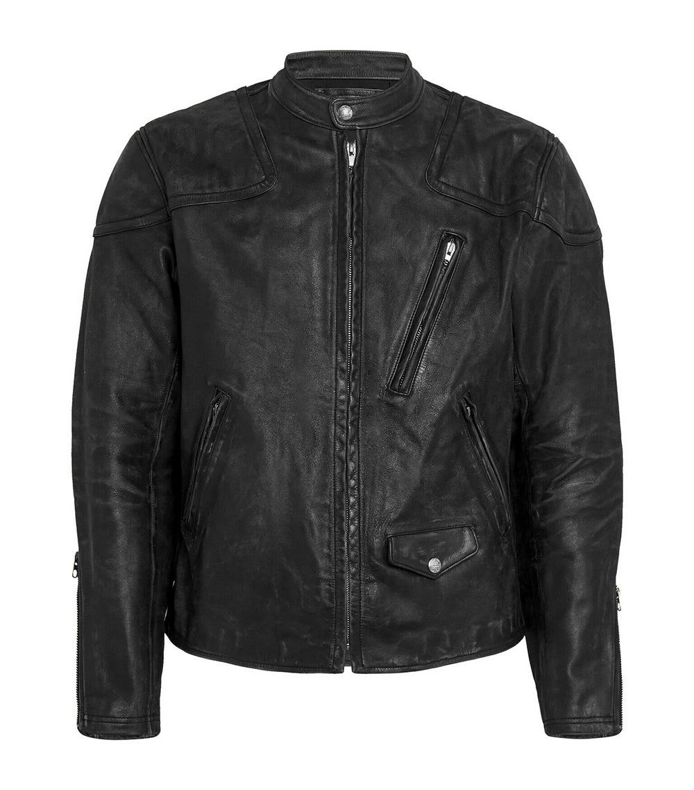 Baker Boulevard Black Leather Jacket | Leather Jackets AU Primeleathershop