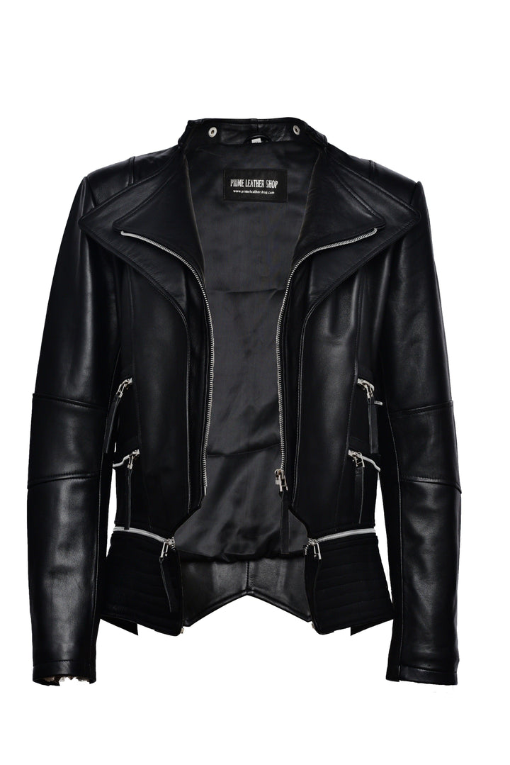 Binaca Biker Leather Jacket | Leather Jackets AU Primeleathershop