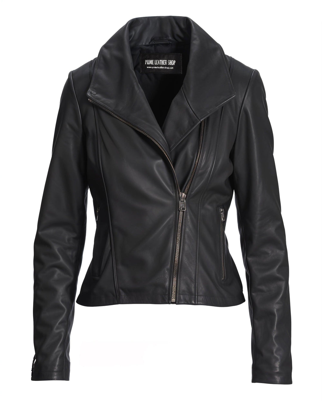 Cindy Classic Biker Leather Jacket | Leather Jackets AU Primeleathershop
