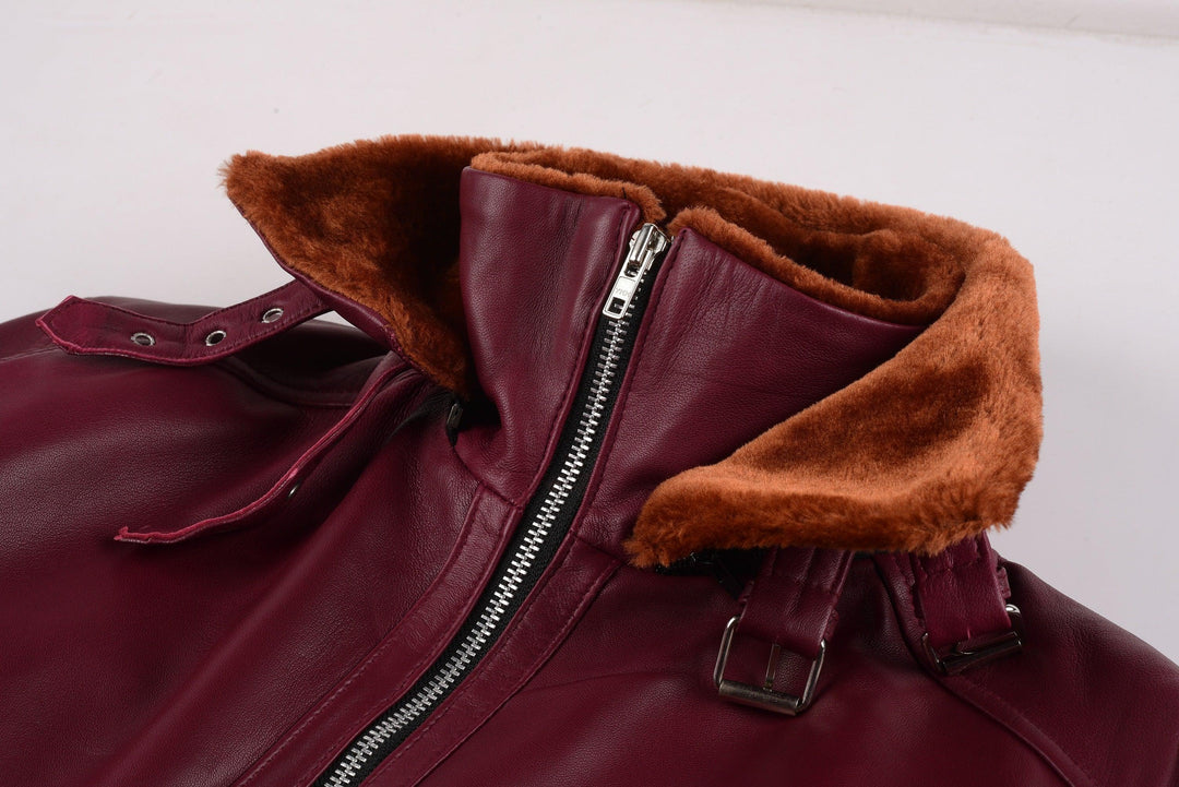 Brad Pitt Shearling Leather Jacket | Leather Jackets AU Primeleathershop