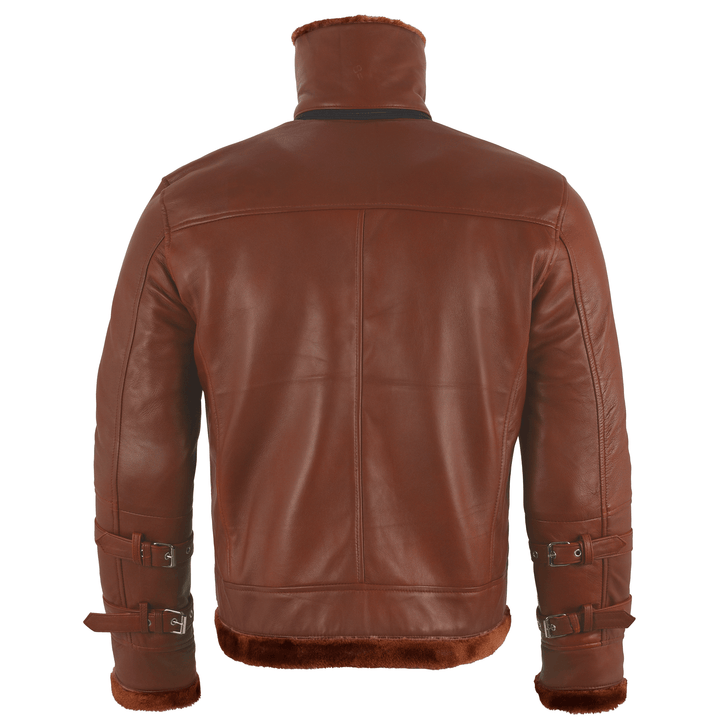 Brad Pitt Shearling Leather Jacket | Leather Jackets AU Primeleathershop