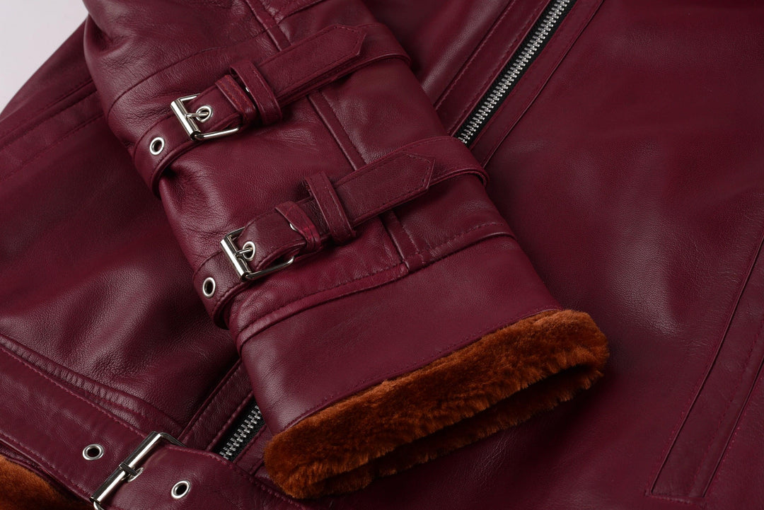 Brad Pitt Shearling Leather Jacket | Leather Jackets AU Primeleathershop