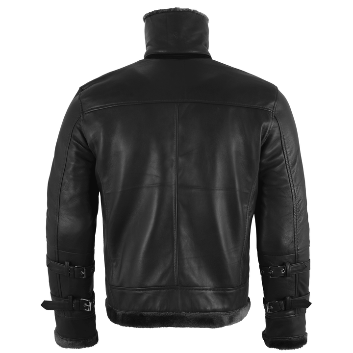 Brad Pitt Shearling Leather Jacket | Leather Jackets AU Primeleathershop
