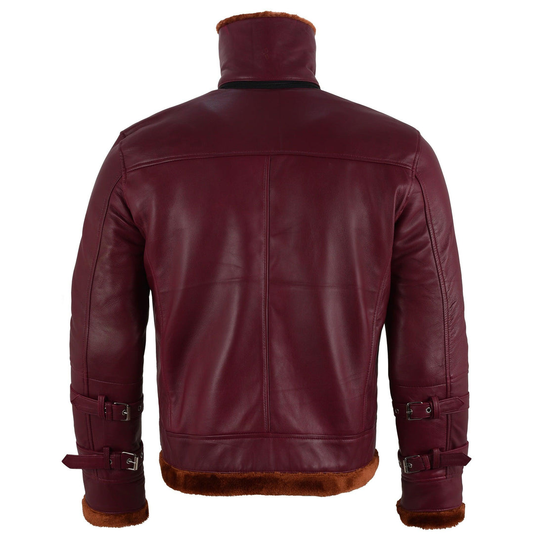 Brad Pitt Shearling Leather Jacket | Leather Jackets AU Primeleathershop