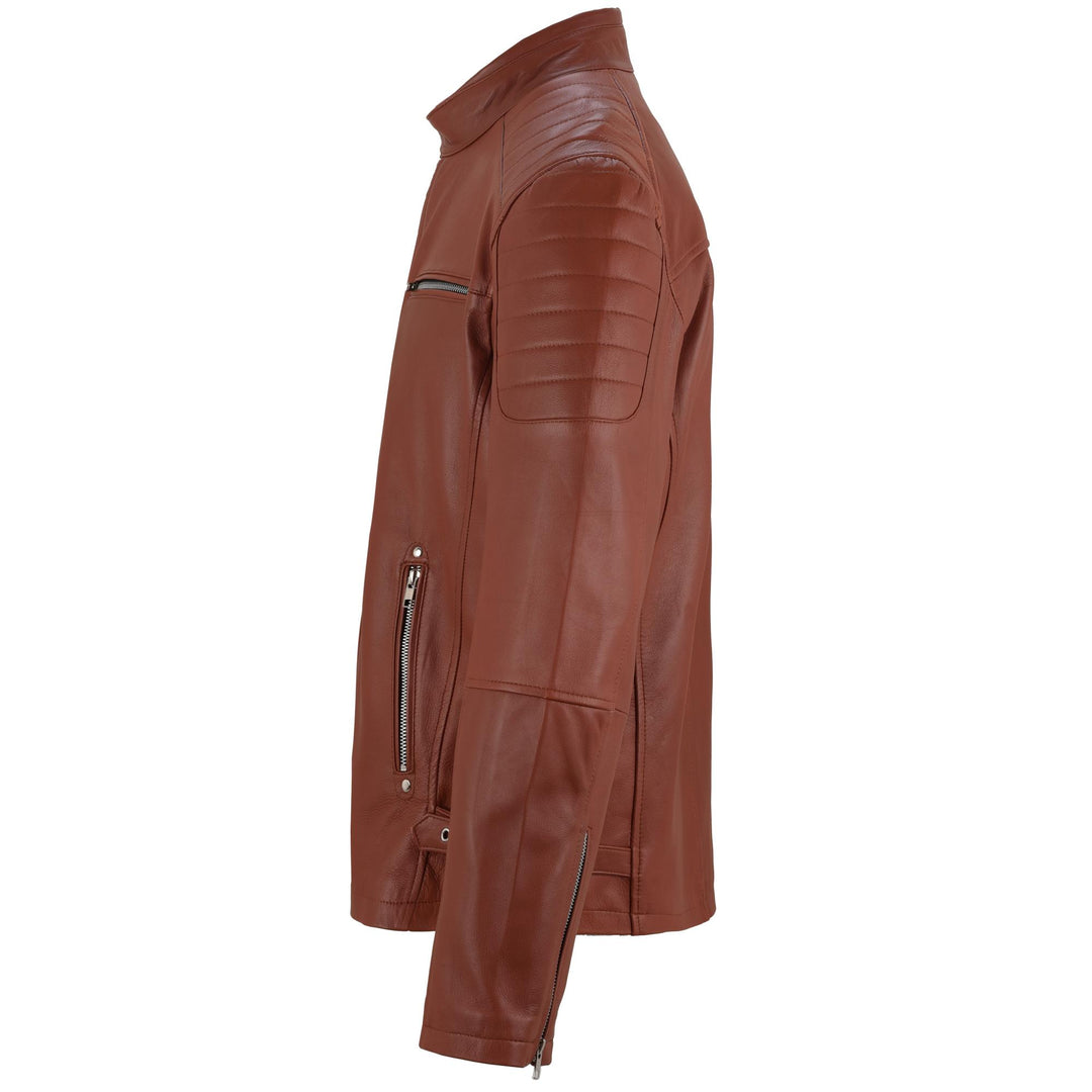 Bruno M Classic Brown Leather Jacket | Leather Jackets AU Primeleathershop