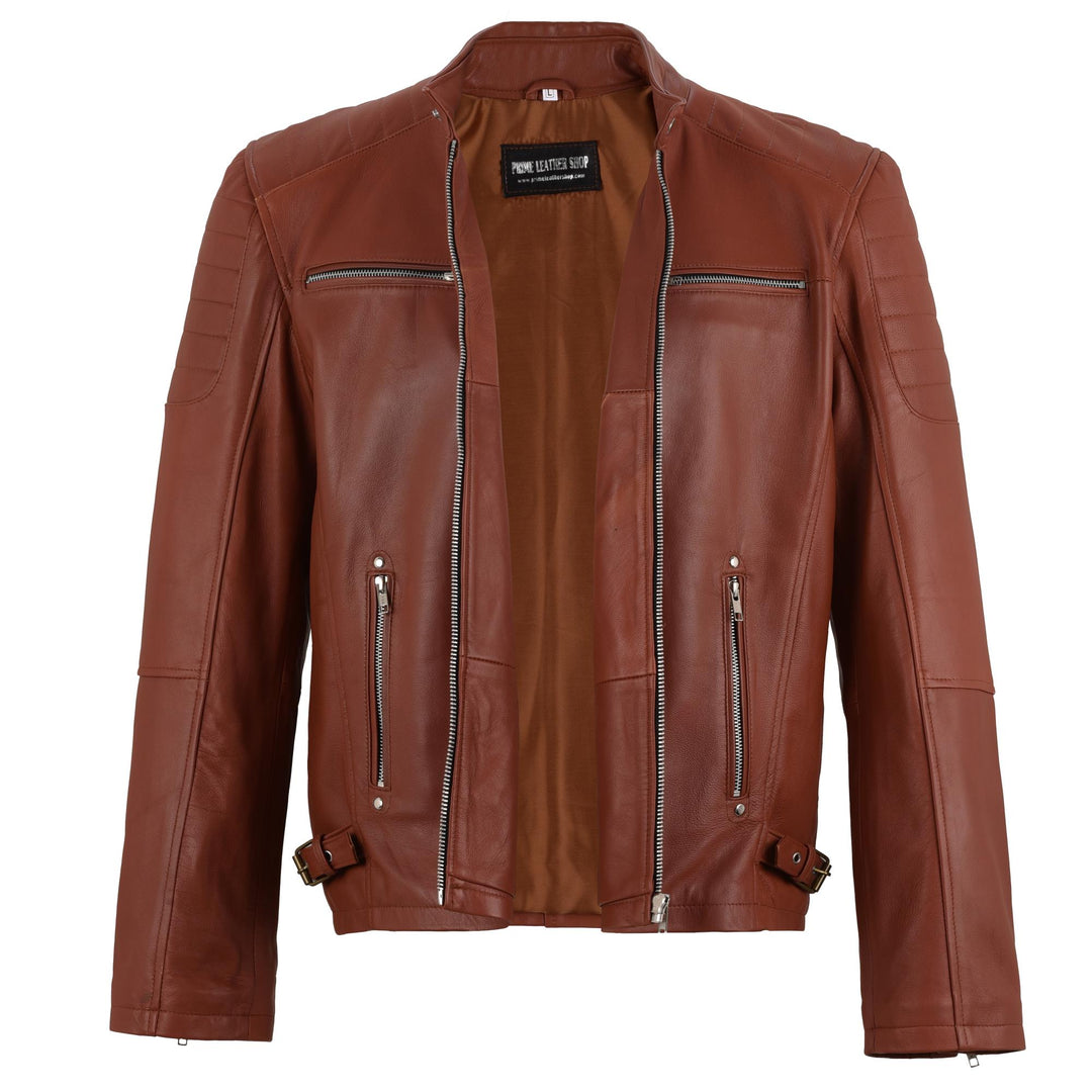 Bruno M Classic Brown Leather Jacket | Leather Jackets AU Primeleathershop