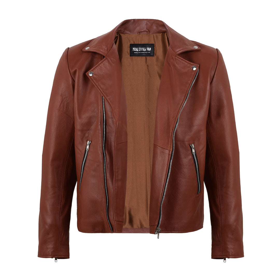 Chris B Leather Biker Jacket | Leather Jackets AU Primeleathershop