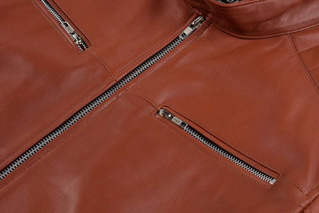 Bruno M Classic Brown Leather Jacket | Leather Jackets AU Primeleathershop