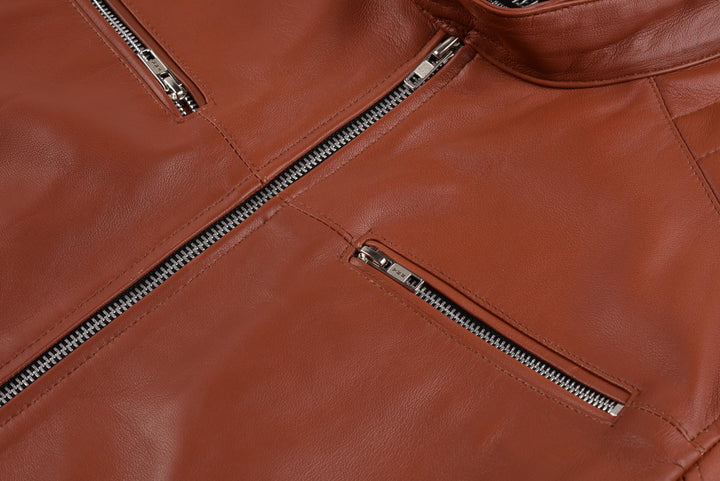 Bruno M Classic Brown Leather Jacket | Leather Jackets AU Primeleathershop