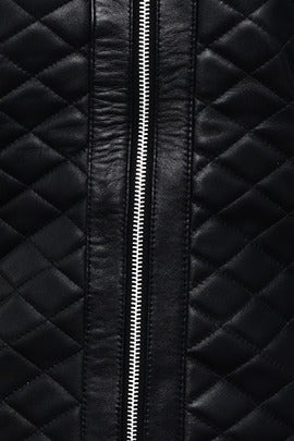 Collarless Black Leather Jacket | Leather Jackets AU Primeleathershop