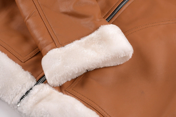 Demi Lovato Shearling Leather Jacket | Leather Jackets AU Primeleathershop