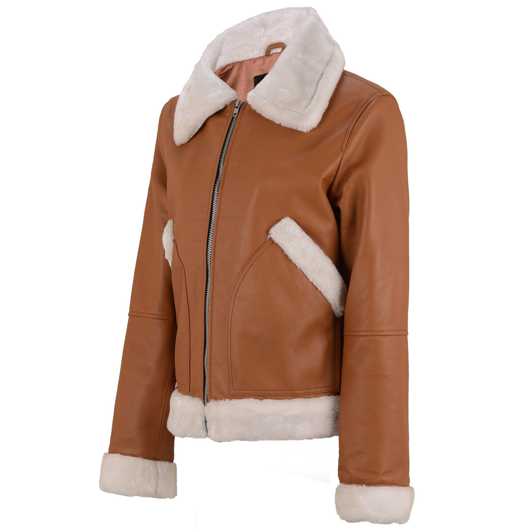 Demi Lovato Shearling Leather Jacket | Leather Jackets AU Primeleathershop