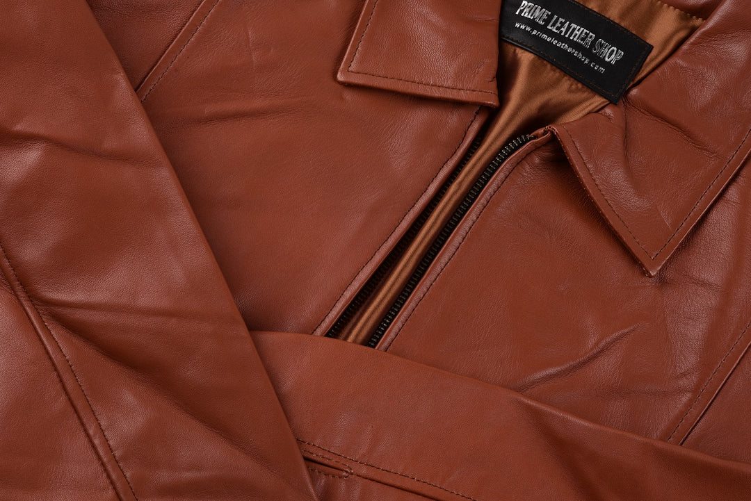 Denzel W Brown Leather Jacket | Leather Jackets AU Primeleathershop