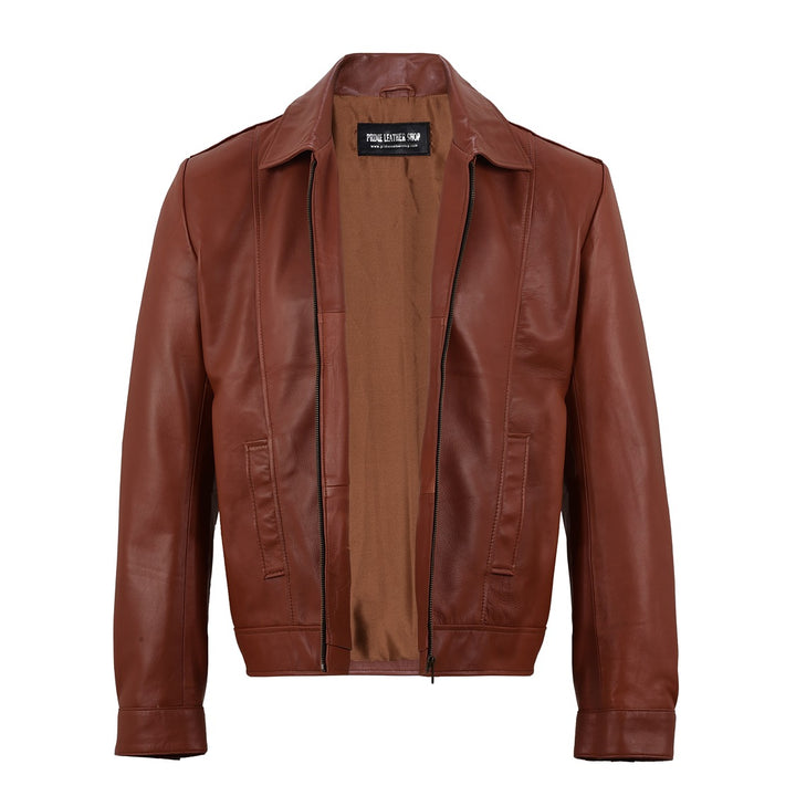 Denzel W Brown Leather Jacket | Leather Jackets AU Primeleathershop