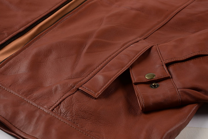 Denzel W Brown Leather Jacket | Leather Jackets AU Primeleathershop