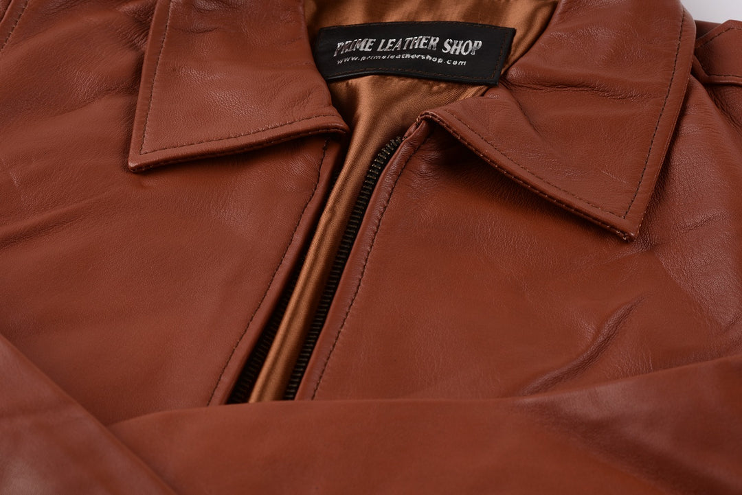 Denzel W Brown Leather Jacket | Leather Jackets AU Primeleathershop