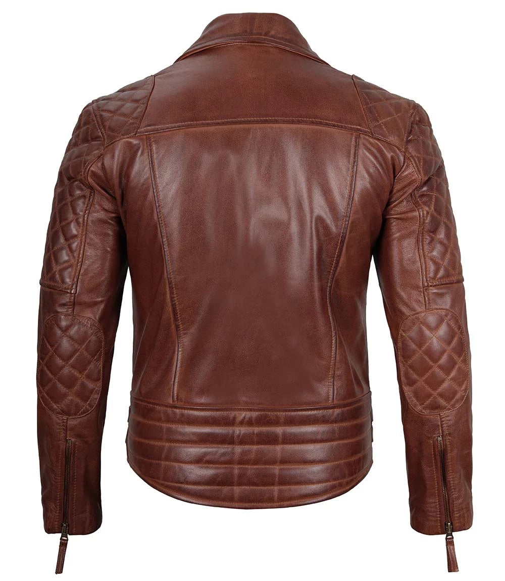 Men’s Legacy Brown Biker Leather Jacket | Leather Jackets AU Primeleathershop