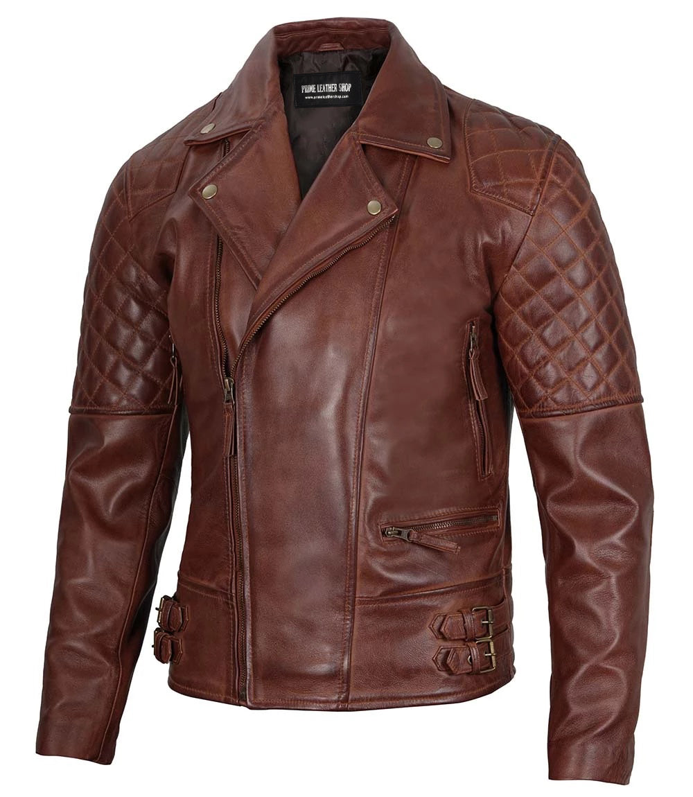 Men’s Legacy Brown Biker Leather Jacket