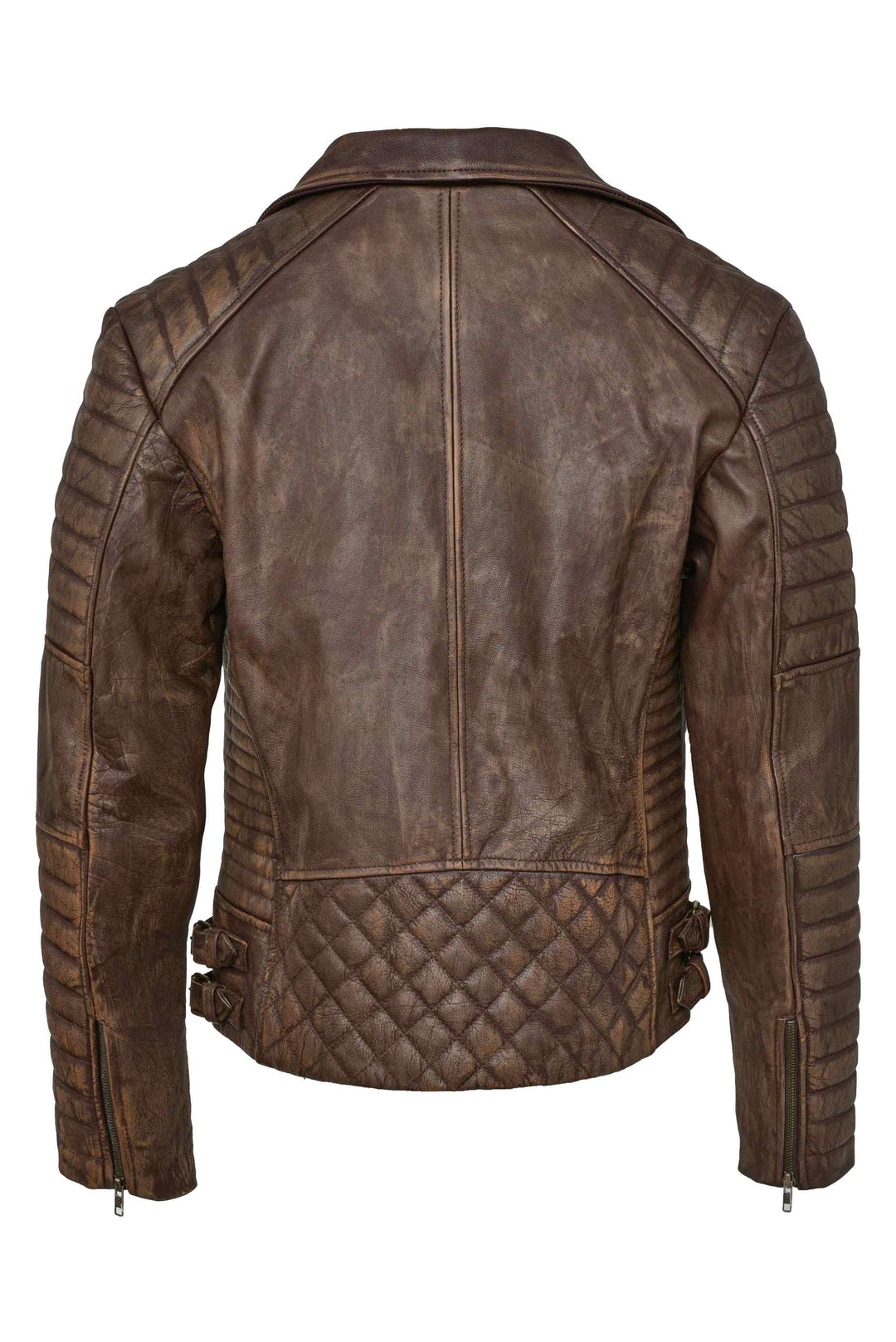 Distressed Brown Biker Leather Jacket | Leather Jackets AU Primeleathershop