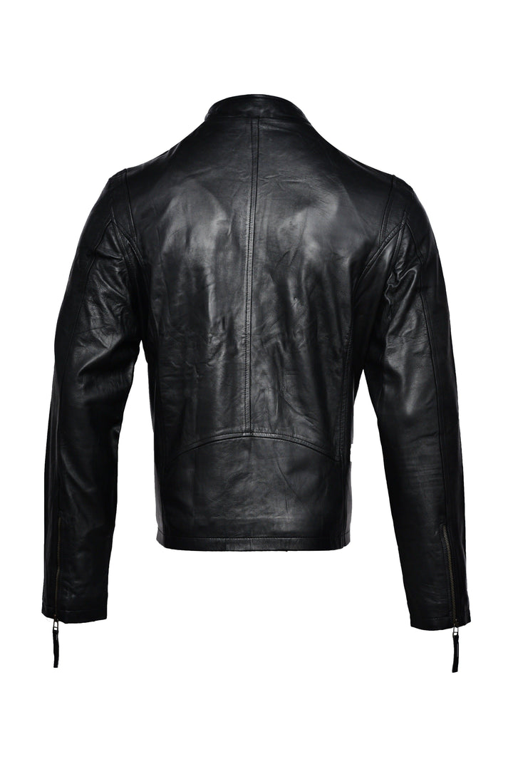 Eddy Black Bomber Leather Jacket | Leather Jackets AU Primeleathershop