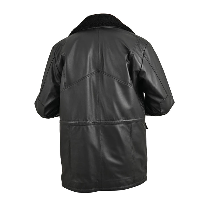 Edgerton Black Longline Mens Leather Coat | Leather Jackets AU Primeleathershop