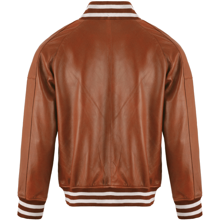 Highlands Cityscape Bomber Leather Jacket | Leather Jackets AU Primeleathershop