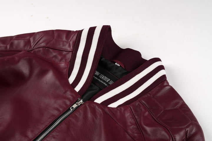 Highlands Cityscape Bomber Leather Jacket | Leather Jackets AU Primeleathershop