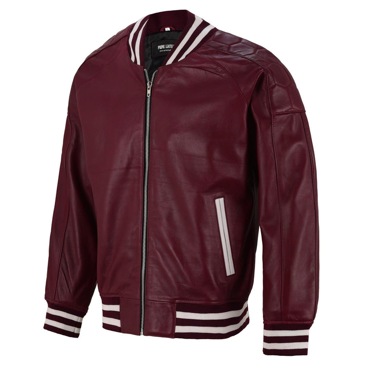 Highlands Cityscape Bomber Leather Jacket | Leather Jackets AU Primeleathershop