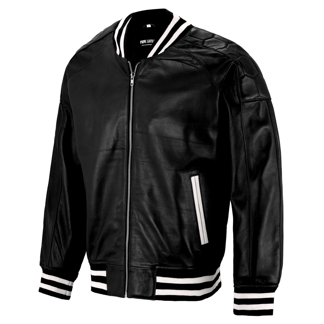 Highlands Cityscape Bomber Leather Jacket | Leather Jackets AU Primeleathershop