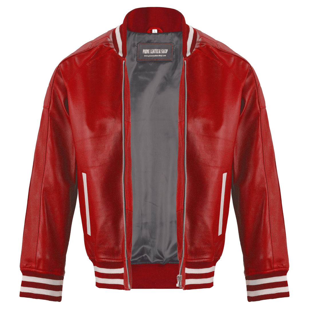 Highlands Cityscape Bomber Leather Jacket | Leather Jackets AU Primeleathershop