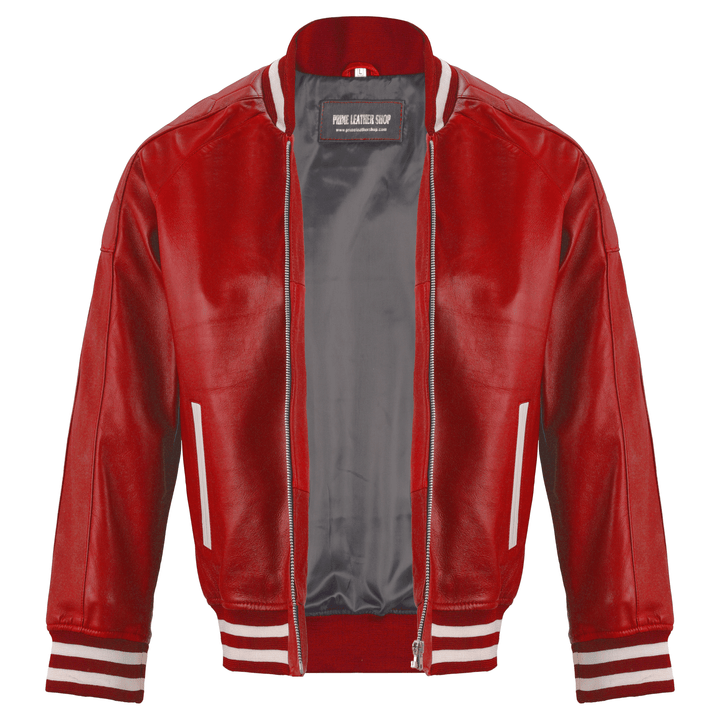 Highlands Cityscape Bomber Leather Jacket | Leather Jackets AU Primeleathershop
