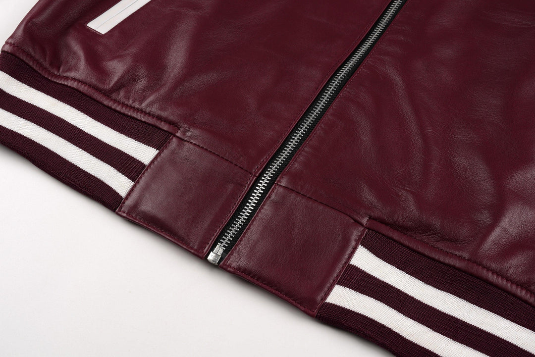 Highlands Cityscape Bomber Leather Jacket | Leather Jackets AU Primeleathershop