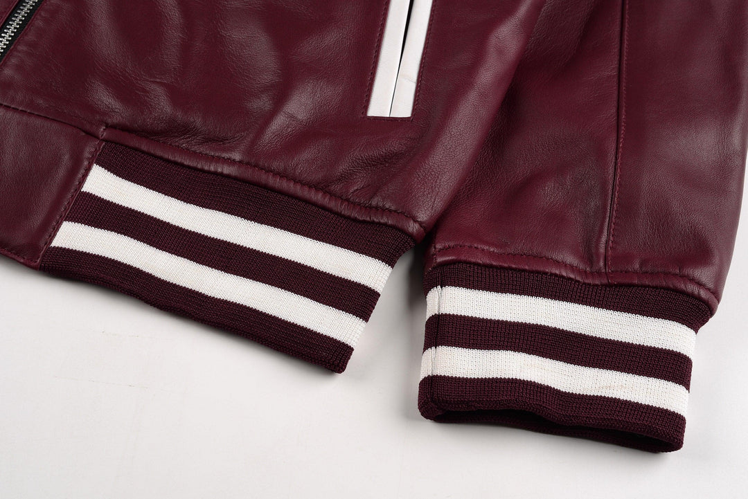 Highlands Cityscape Bomber Leather Jacket | Leather Jackets AU Primeleathershop