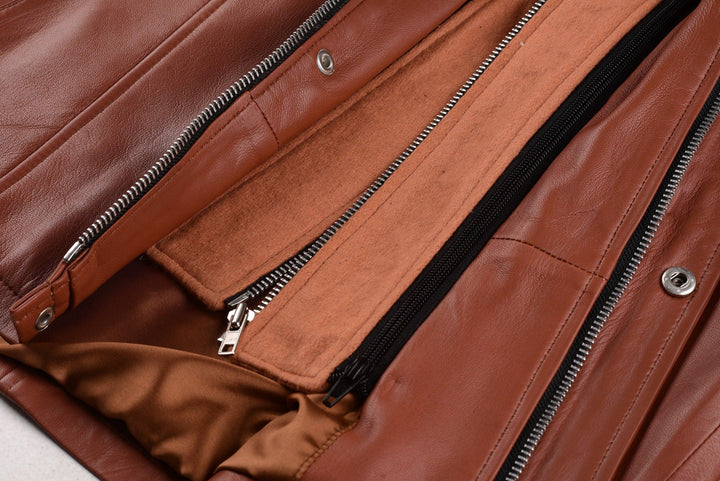 Jacob Hooded Bomber Leather Jacket | Leather Jackets AU Primeleathershop