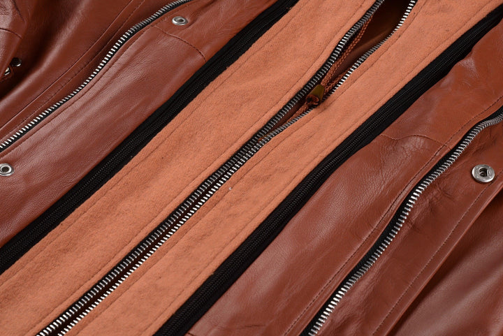 Jacob Hooded Bomber Leather Jacket | Leather Jackets AU Primeleathershop