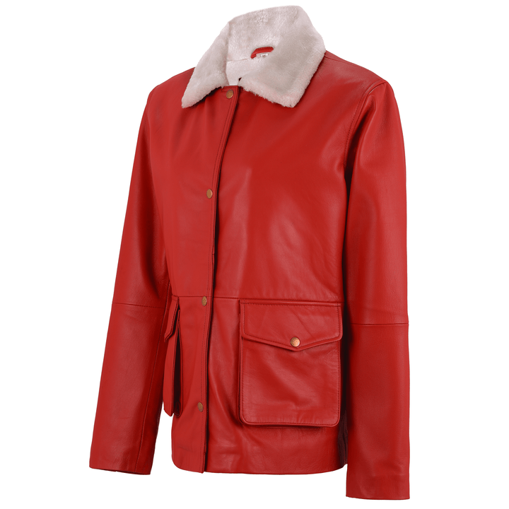 Jennifer L Shearling Leather Jacket | Leather Jackets AU Primeleathershop