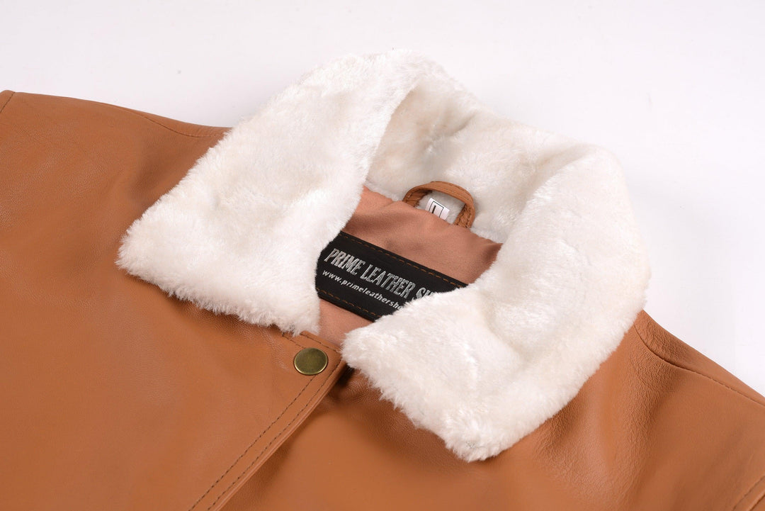 Jennifer L Shearling Leather Jacket | Leather Jackets AU Primeleathershop