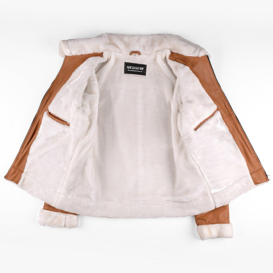 Demi Lovato Shearling Leather Jacket | Leather Jackets AU Primeleathershop