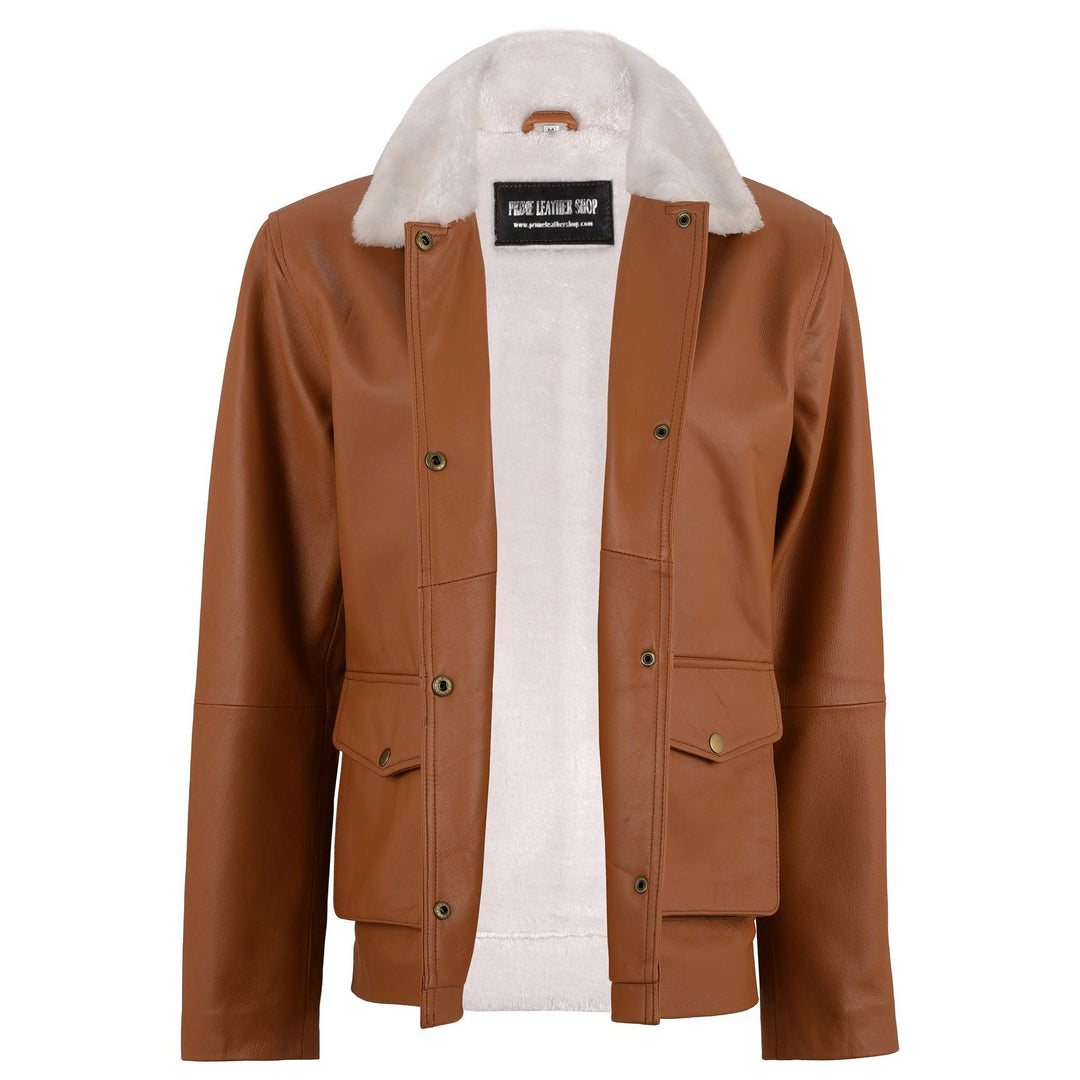 Jennifer L Shearling Leather Jacket | Leather Jackets AU Primeleathershop