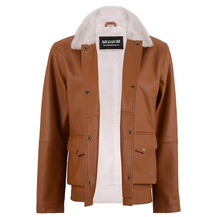 Jennifer L Shearling Leather Jacket | Leather Jackets AU Primeleathershop