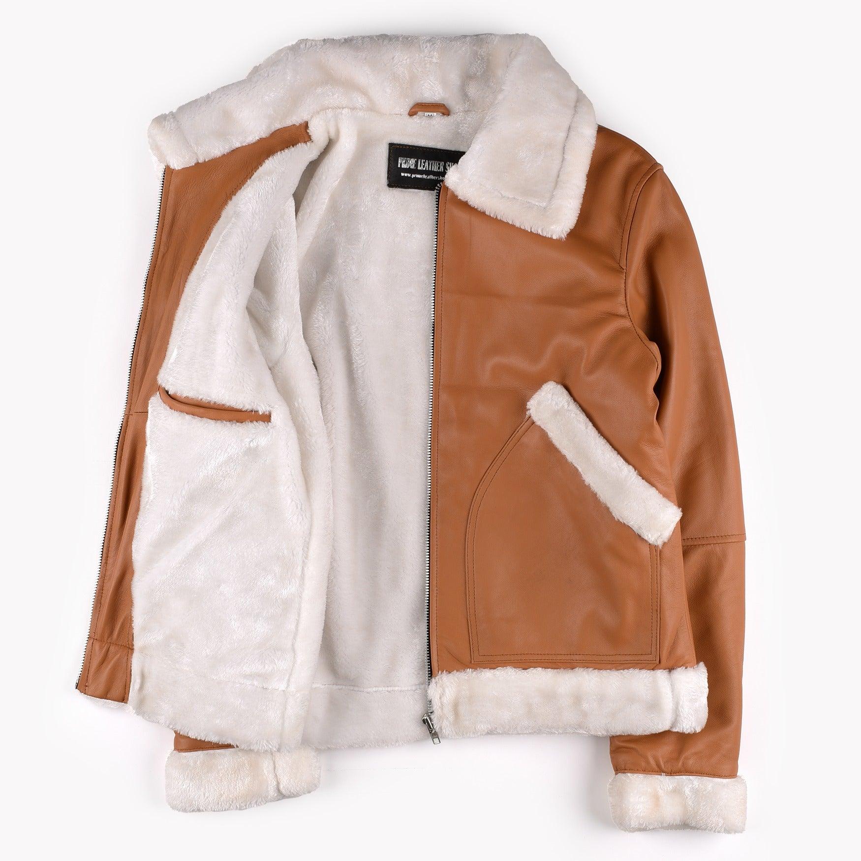 Demi Lovato Shearling Leather Jacket | Leather Jackets AU Primeleathershop