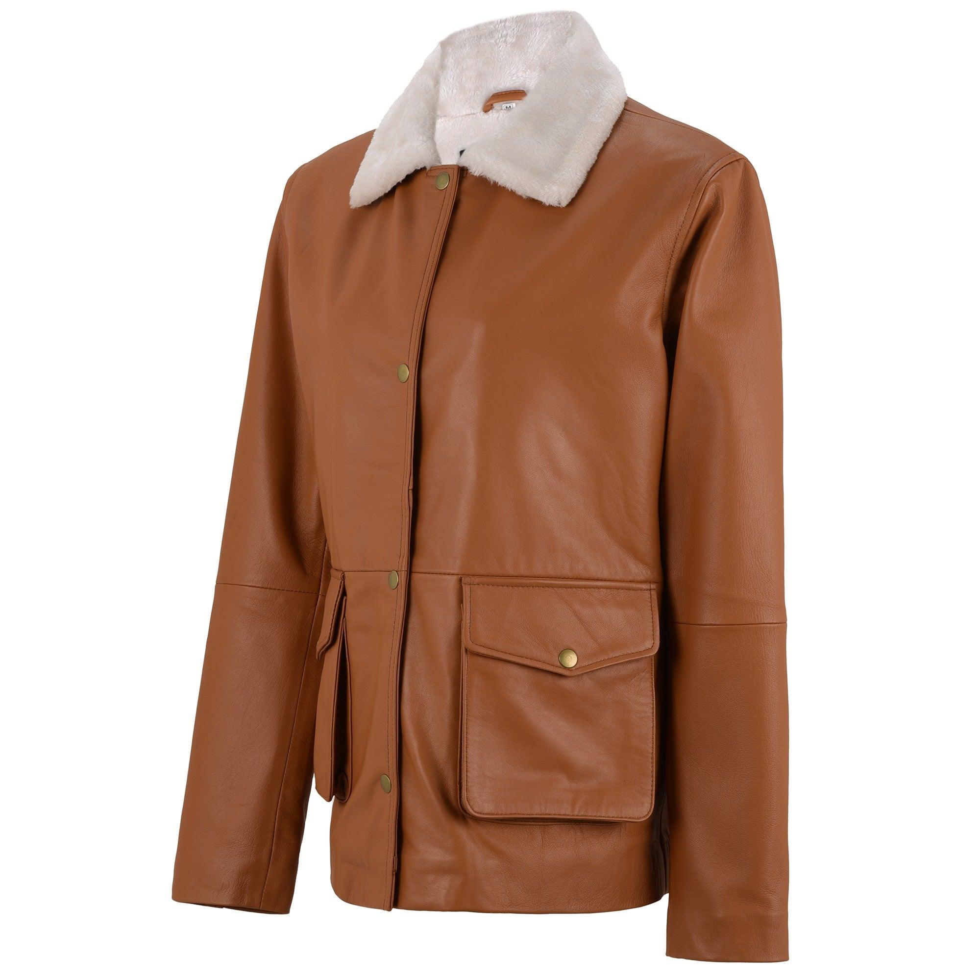 Jennifer L Shearling Leather Jacket