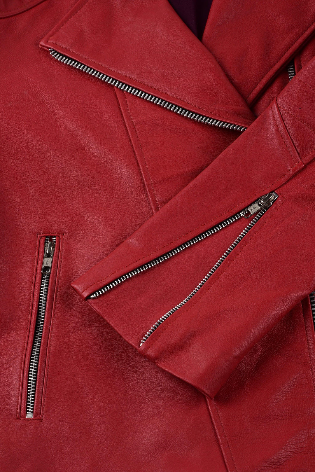 Jennifer Lopez Red Biker Leather Jacket | Leather Jackets AU Primeleathershop