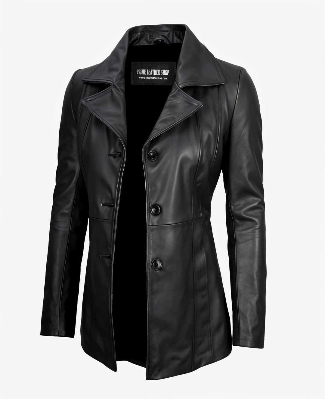 Jessica Alba Black Leather Coat | Leather Jackets AU Primeleathershop